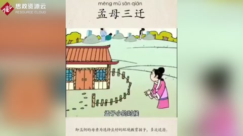 孟母三遷——引導學生弘揚正能量，弘揚社會主義核心價值觀，弘揚中華民族傳統美德